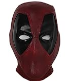 Coole Maske Helm im Freien Cosplay Kostüm Halloween Erwachsene Dunkelrot Latex Gesichtsmaske New Version