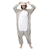 Katara 1744 (30+ Designs) Nilpferd-Kostüm Hippo, Unisex Onesie/ Pyjama-Qualität für Erwachsene & Teenager