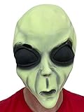 Rubber Johnnies Alien-Latex-Maske, leuchtet im Dunkeln, UFO, extra terrestrisch, Film, Kostüm, Party, Zubehör