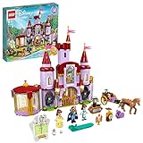 LEGO 43196 Disney Princess Belles Schloss, Prinzessinnen-Spielzeug-Schloss mit 10 Mini-Puppen aus Die Schöne und das Biest, inkl. Belle, Tassen und Pferde-Figur, Geschenk für Kinder ab 6 Jahren