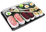 Rainbow Socks - Damen Herren - Sushi Socken Lachs Tamago Thunfisch 2x Maki - Lustige Geschenk - 5 Paar - Größen 41-46