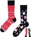 TODO COLOURS Weihnachten Socken Damen und Herren Lustige Weihnachtssocken (43-46, Weihnachtssocken)