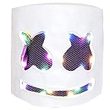 mimisasa LED DJ Maske Leuchten Halloween Kostüm Maske Musik Festival Bar Geheimnis Sänger Cosplay Maske (Immer weiter)