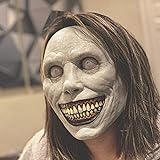 Kseyic Halloween Masken Horror,Gruselig LäChelnde DäMonen Gesichtsmasken ,Halloween Evil Cosplay Horror LäChelnde Latex Maske
