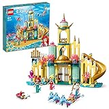 LEGO 43207 Disney Arielles Unterwasserschloss, Prinzessinnen-Spielzeug-Schloss, Geschenkidee für Mädchen und Jungen ab 6 Jahren mit Arielle die kleine Meerjungfrau und 4 Delfin-Tier-Figuren