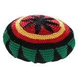 Rasta-Mütze aus Wolle, Reggae, Jamaika Jamaica Mütze, Bunte Beanie, gehäkelt, gestrickt, lockere Baggy Cap, Hippie Hip hop Hat, Skull Cap Herren