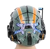 Xcoser Halloween Helm Deluxe Grün Harz Maske mit LED Spiel Cosplay Kostüm Replik für Herren Verrücktes Kleid Zubehör