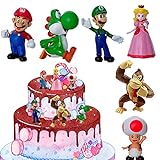 Super Mario Figuren für Torte 6pcs Super Mario Geburtstag Deko Mini Figuren Tortendeko Geburtstage Von Kindern Party Kuchen Dekoration Lieferungen