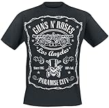 Guns N' Roses Paradise City Label Männer T-Shirt schwarz XXL 100% Baumwolle Band-Merch, Bands
