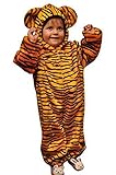 Ikumaal Tiger-Kostüm, ZO13, Gr. 104-110, für Kinder, Tiger-Kostüme für Fasching Karneval Fasnacht, Kleinkinder-Karnevalskostüme, Kinder-Faschingskostüme,Geburtstags-Geschenk Weihnachts-Geschenk