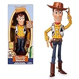 Disney Store Interaktive sprechende Actionfigur Woody aus Toy Story 4, 35 cm / 15', mit über 10 englischen Sätzen, interagiert mit Anderen Figuren, Laserstrahl, geeignet für Kinder ab 3 Jahren