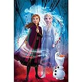 Frozen 2 Poster Guiding Spirit Elsa, Anna & Olaf., 61 x 91.5cm