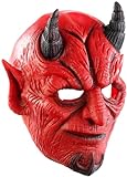 infactory Halloween Maske: Teufelsmaske aus Latex-Gummi mit beweglichem Mund (Halloween-Masken Horror)