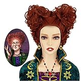 Perücke für Winifred Sanderson von Hocus Pocus Rote Braune Perücke für Frauen Damen Halloween Kostüm Cosplay Perücken AL055