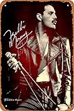 Seadlyise Freddie Mercury Plakette Poster Legendary Rock Singer Blechschild Vintage Metallkunst 20,3 x 30,5 cm