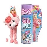 Barbie HJL60 - Cutie Reveal Puppe mit Lama-Kostüm, Traumland Fantasie-Serie mit Farbwechsel-Effekt, 10 Überraschungen und Haustier, Spielzeug für Kinder ab 3 Jahren