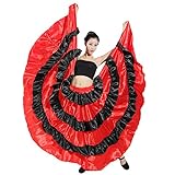 LOLANTA Roter schwarzer spanischer Stierkampf-Rock der Frauen Flamenco-Kostüm
