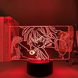 HYMJ 3D Lampe Nachtlicht Nanatsu No Taizai 3d Lampe Anime Seven Deadly Sins Led nachtlicht für Kinder Schlafzimmer Dekor Meliodas nachtlicht Weihnachten Geburtstag Geschenk Manga Tischlampe