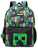Minecraft Rucksack für Jungen Kinder Black Gamer Bag School Rucksack Einheitsgröße
