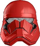Rubie's Offizielle Disney Star Wars Ep 9, rote Stormtrooper-Halbmaske für Erwachsene, Einheitsgröße