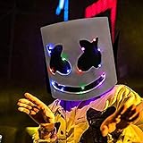 Vercico DJ Maske Musik Festival DIY Voller LED Mask Halloween, Cosplay, LED Maske, Bar Halloween Party Nachtclub Weiße Blitz Maske
