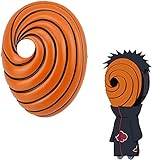 LePyCos Naruto Uchiha Obito Maske für Kinder Akatsuki Tobi Anime Cosplay Halloween Kostüm Requisiten, Einheitsgröße, Orange
