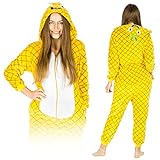 Jumpsuit Onesie für Damen und Herren - Sanft Kuschelig Unisex Pyjama - Karnevalskostüm - Warme Schlafanzug - Karneval kostüm - Beliebte und Lustige Motiv - Ananas - XL