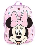 Disney Rucksack Kinder, Kindergartenrucksack Mädchen Minnie Mouse (Rosa 3D Minnie)