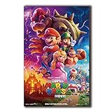 The Super Mario Bros. Movie Poster auf Leinwand – 28 x 43 cm – Poster ohne Rahmen (11 x 17 Zoll) – perfekte Geschenkidee