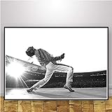 LCSLDW Leinwanddruck Freddie Mercury Rhapsody Queen Poster Und Drucke Wandbilder Wohnzimmer Leinwand Malerei Dekorative Wohnkultur, 70X100Cm No Frame