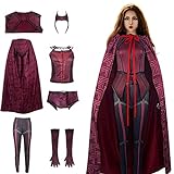 Wanda Maximoff Kostüm von Scarlet Witch Cosplay Outfit, für Halloween-Outfits