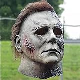 spier Halloween Michael Myers Maske, Horror Latex Narbe Gesicht Bedeckende Halloween Dekoration Requisiten für Karneval Ostern und Maskerade