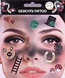 Gesichts-Tattoo - Glitzer Aufkleber Set Klebetattoos Temporäre Tattoos Halloween/Karneval (Schornsteinfeger)