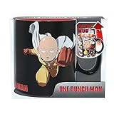 One Punch Man - Keramik Thermoeffekt Tasse Riesentasse 460 ml - Saitama & Genos - Heroes - Geschenkbox