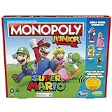 Hasbro Brettspiel Monopoly Junior Super Mario Edition für Kinder ab 5 Jahren Spielen Sie in The Mushroom Kingdom wie Mario, Peach, Yoshi oder Luigi, Multi (deutsche Version)