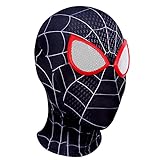 TTakmor Spiderman Maske, Spider Man Maske für Kinder Erwachsene Halloween Maske Deadpool Maske für Karneval Geburtstag Halloween Weihnachten Cosplay Film Requisiten Themed Party (Schwarz, S)
