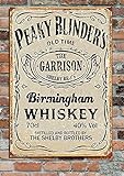 NAHOMER Werbeschild aus Metall von Garrison Peaky Blinders Whiskey, 2 Größen, Retro, für Zuhause, Bar, Kneipe, Café, Dekoration, 20,3 x 30,5 cm