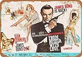 James Bond 007 Blechschilder Dekoration Retro Vintage Metall Stil Retro Poster Cafe Bar Movie Gift Bathrooms Garages