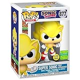 POP Funko 65259 Spiele: Sonic The Hedgehog - Super Sonic First Appearance (Summer Convention 2022 Glow in the Dark Exclusive) #877, Grau, Einheitsgröße