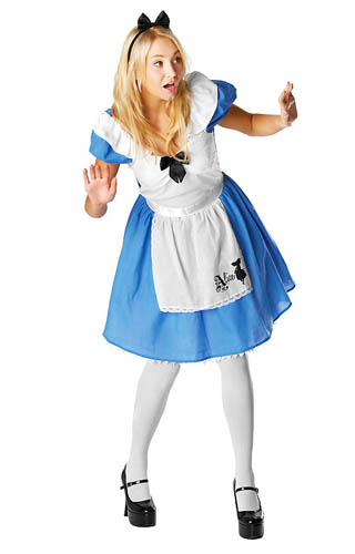 Alice-im-Wunderland-Kostüm-Kleid-Damen