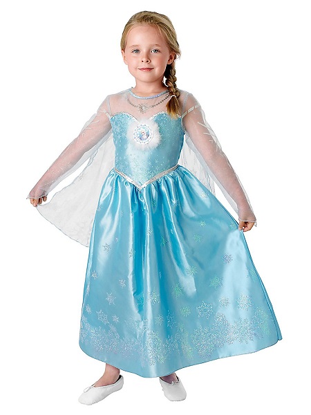 Eiskönigin-Elsa-Kostüm-Kleid-Kinder-Mädchen