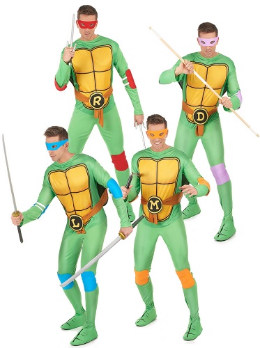 Gruppenkostüm-Fasching-Karneval-Halloween-Ninja-Turtles-4-Personen