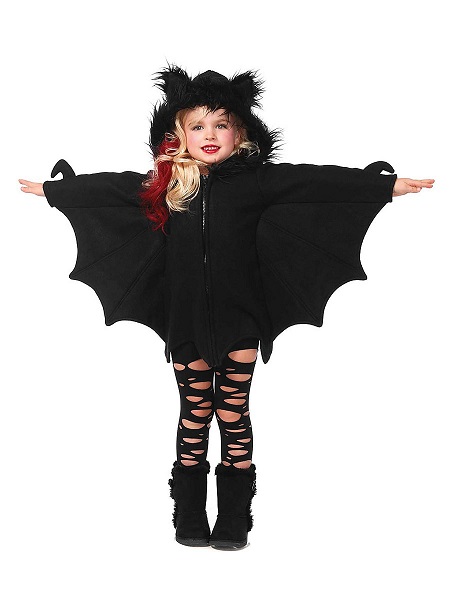 Halloween-Kostüm-Kinder-Mädchen-Jungen-Fledermaus