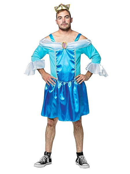 Prinzessin-Kostüm-Kleid-Herren-lustig-Aschenputtel