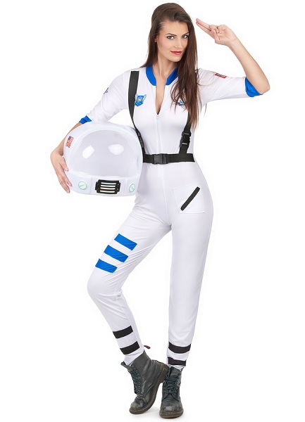 Astronauten-Kostüm-Damen-Astronautin-Frauen-Erwachsene