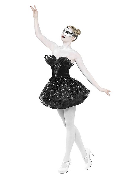 Black-Swan-Kostüm-Schwarzer-Schwan-Damen-Frauen