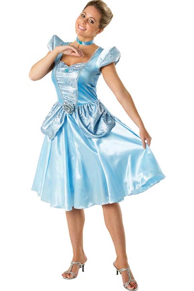 Cinderella-Kostüm-Kleid-Damen-Frauen-Aschenputtel-Aschenbrödel