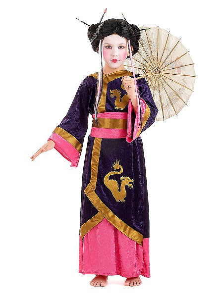 Geisha-Kostüm-Kinder-Mädchen