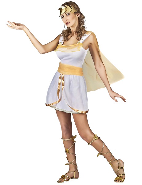 Griechische-Göttin-Kostüm-Damen-Frauen-Erwachsene