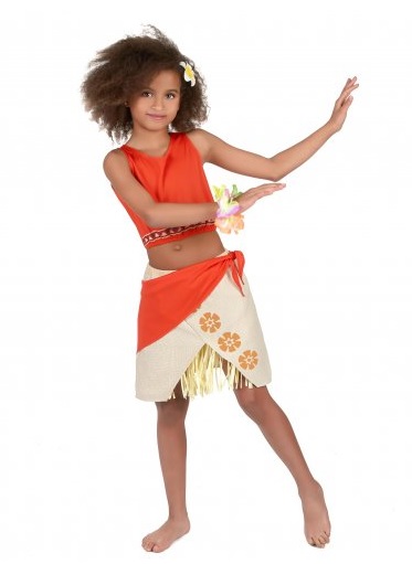 Hawaii-Kostüm-Kinder-Mädchen-Bastrock